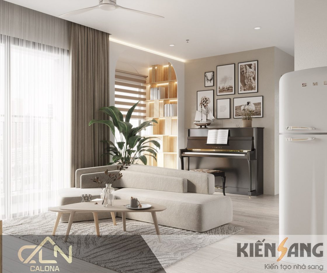 Thiết kế nội thất căn hộ 2pn,2vs Tòa GS2 – KĐT Vinhomes SmartCity