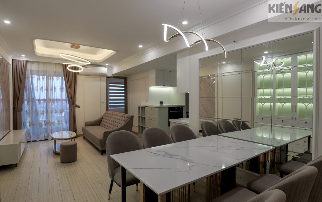 Thi công căn hộ 83m2 Tòa A2 Rừng Cọ – KĐT Ecopark