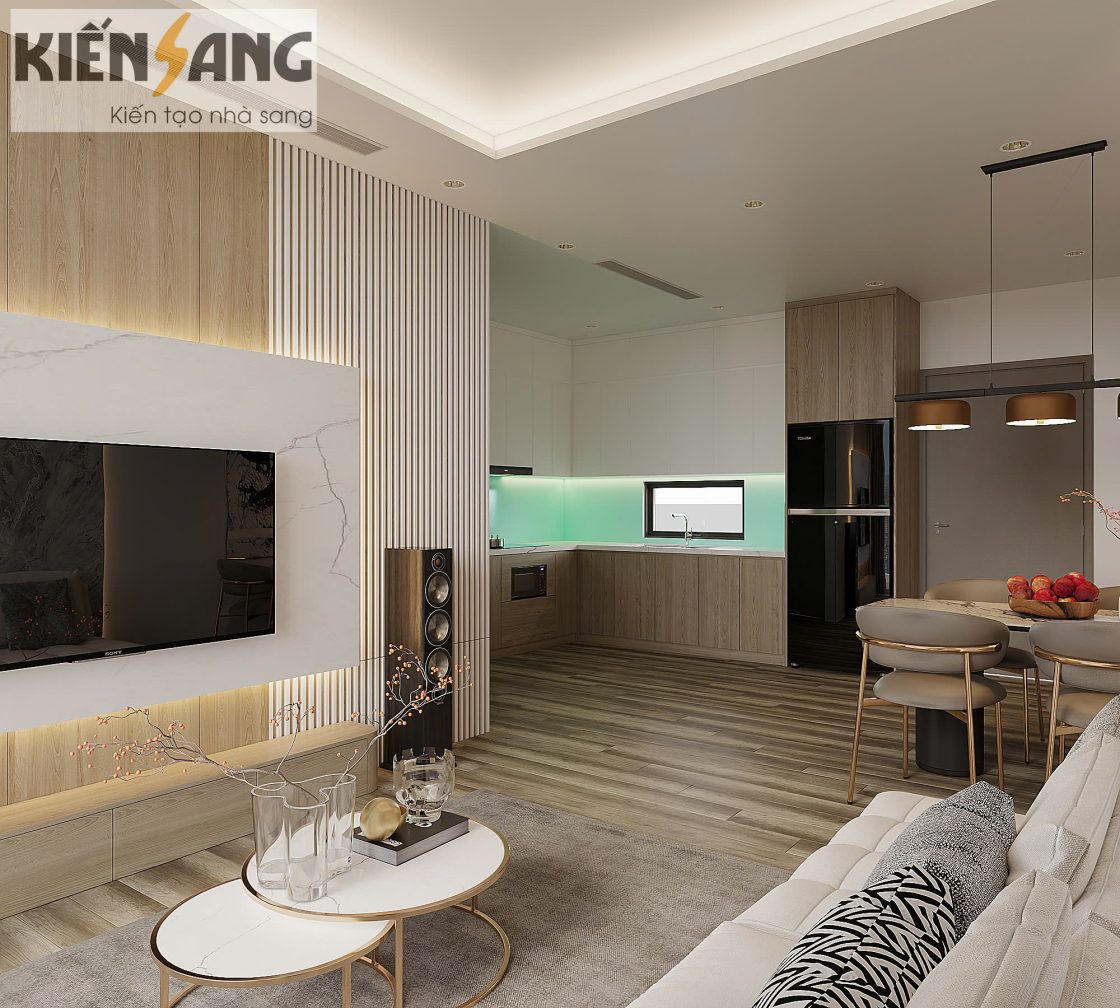 Thiết kế nội thất căn hộ 2pn trục xx05 Tòa SkyForest 3 – KĐT Ecopark