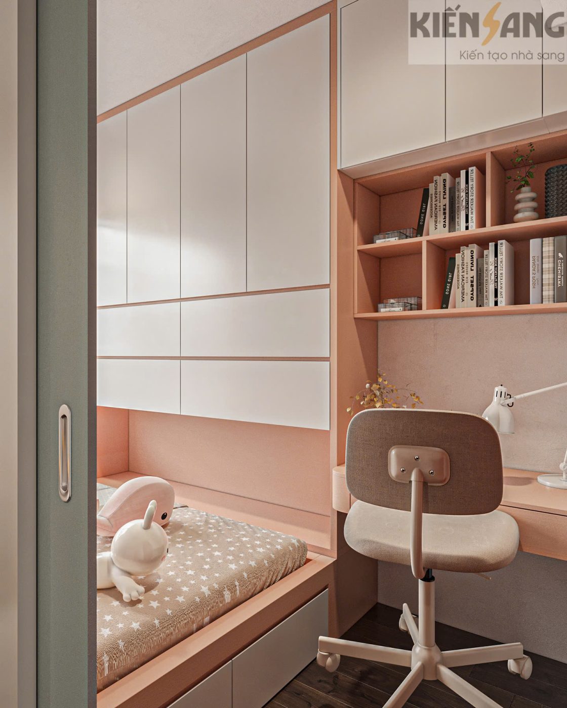 Thiết kế 2 phòng ngủ cho căn hộ 71m2 (trục xx01) Tòa E2 – Rừng Cọ