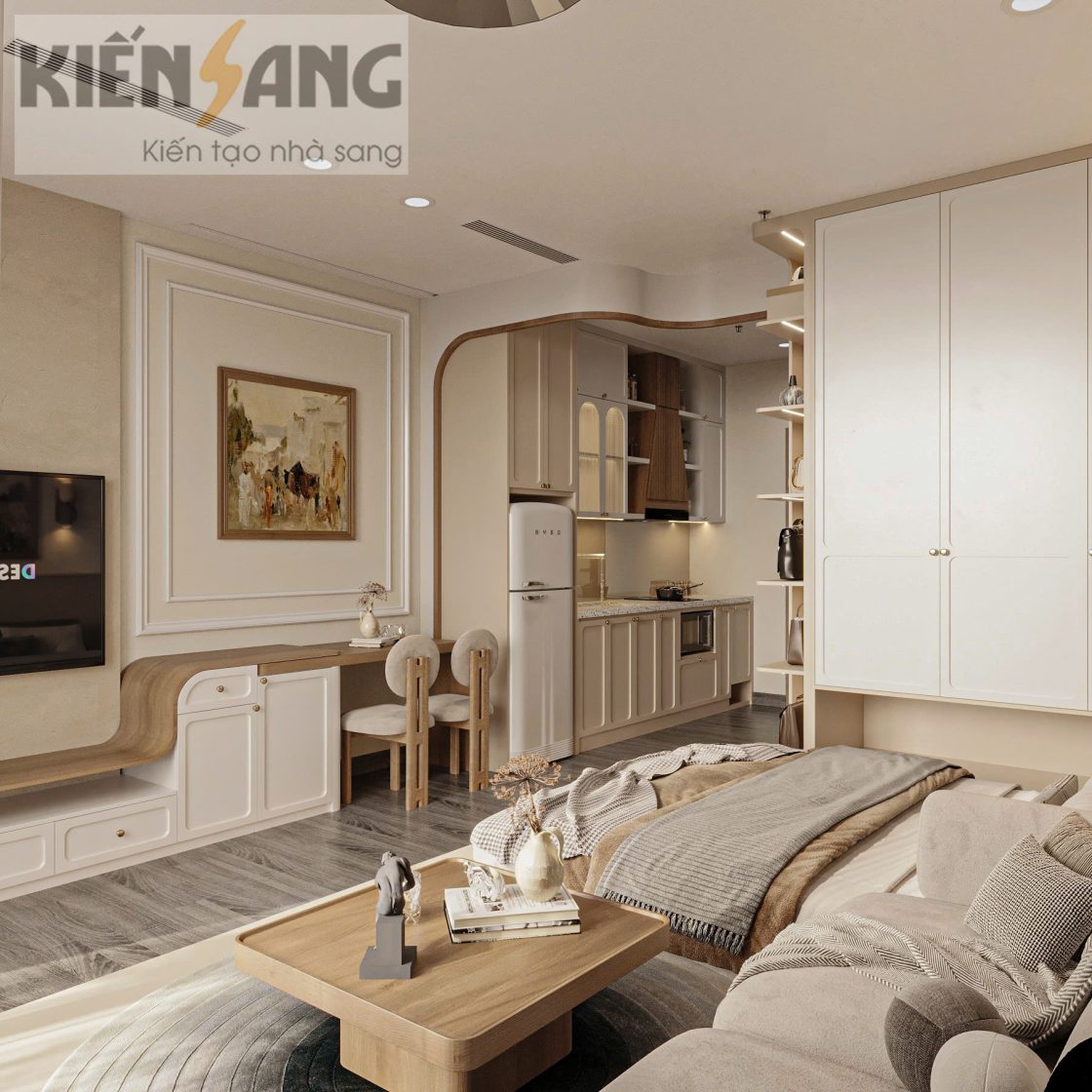 Hoàn thiện thiết kế căn hộ Studio tòa Sky Forest 2 – KĐT Ecopark