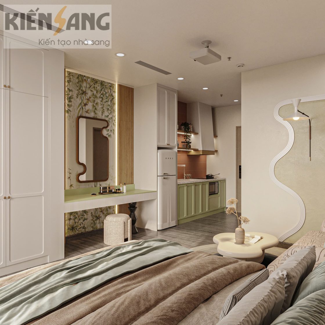 Thiết kế nội thất căn hộ trục 15a tòa Sky Forest 1 – KĐT Ecopark